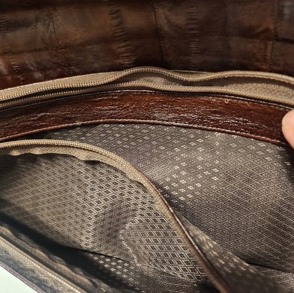 Vintage Espresso Brown Eelskin Clutch - Picture 9 of 16